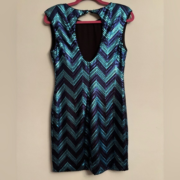 Blue Sequin Dress - Picture 3 of 7